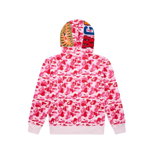BAPE ABC Camo Shark Full Zip Hoodie Pink Sale price