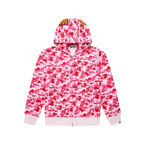 BAPE ABC Camo Shark Full Zip Hoodie Pink Sale price